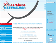 Tablet Screenshot of getraenkemarkt-hessheimer.de